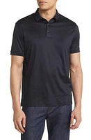 Emporio Armani Lyocell & Cotton Polo Solid Blue Navy at Nordstrom,