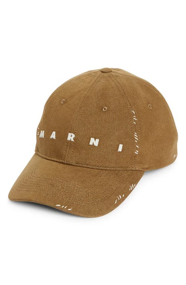 Marni Logo Baseball Cap Creta at Nordstrom,