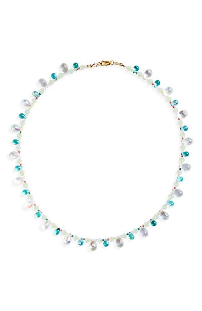 Isshi Raindrop Beaded Necklace in Crystal Mint at Nordstrom, Size 2