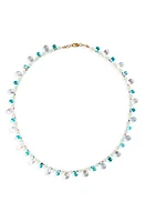 Isshi Raindrop Beaded Necklace in Crystal Mint at Nordstrom, Size 2