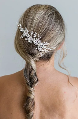 Brides & Hairpins Abia Imitation Pearl & Crystal Hair Comb in Silver at Nordstrom