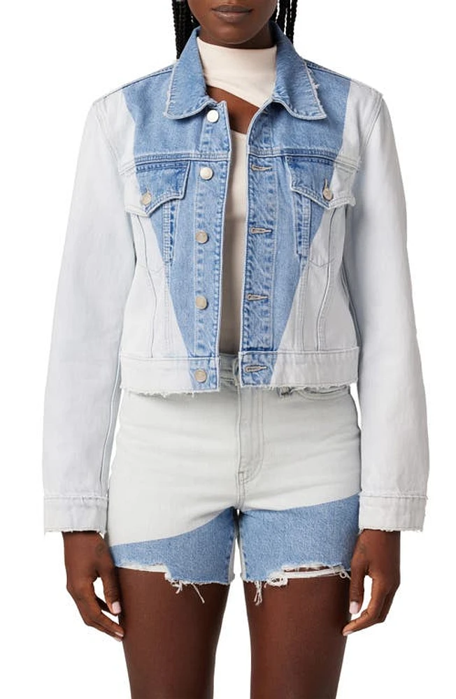 Hudson Jeans Gia Classic Trucker Denim Jacket in Extracted Triangle at Nordstrom, Size Small