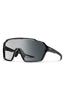 Smith Shift MAG 136mm Shield Sunglasses in Black/Clear To Gray at Nordstrom