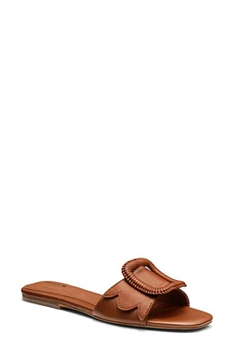 Birdies Kiwi Slide Sandal Cognac Leather at Nordstrom,