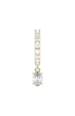 HauteCarat Lab Created Diamond Drop Huggie Hoop Earrings in 18K Gold at Nordstrom