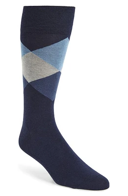 Cole Haan Large Diamond Crew Socks in Marine Blue at Nordstrom