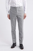 Peter Millar Flat Front Wool Blend Dress Pants Grey at Nordstrom,