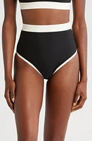 BONDI BORN Jayde High Waist Bikini Bottoms Black at Nordstrom,