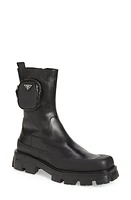 Prada Monolith Chelsea Boot with Pouch Nero at Nordstrom,