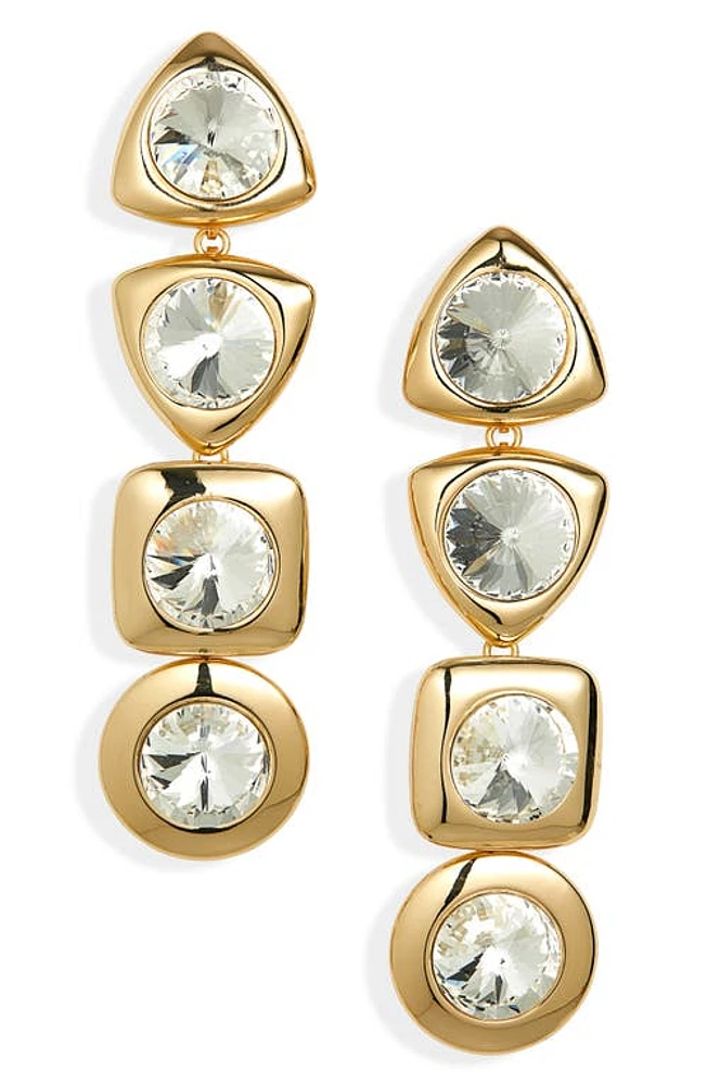 Area Crystal Drop Earrings in Gold at Nordstrom