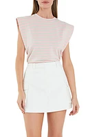 English Factory Stripe Extended Shoulder T-Shirt at Nordstrom,