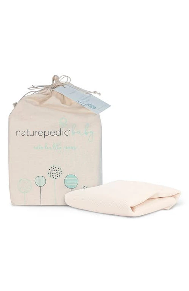 Naturepedic Organic Cotton Breathable Waterproof Fitted Crib Protector Pad in Natural at Nordstrom