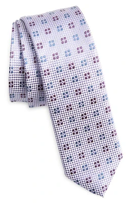 BOSS Geometric Silk Tie in Purple at Nordstrom