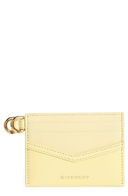 Givenchy Voyou Leather Card Case in Soft Yellow at Nordstrom