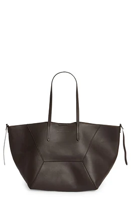 Brunello Cucinelli Monili Trim Leather Tote in C8279 Dark Brown at Nordstrom