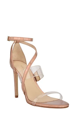 GUESS Felecia Ankle Strap Sandal Nude /Clear Faux Leather at Nordstrom,