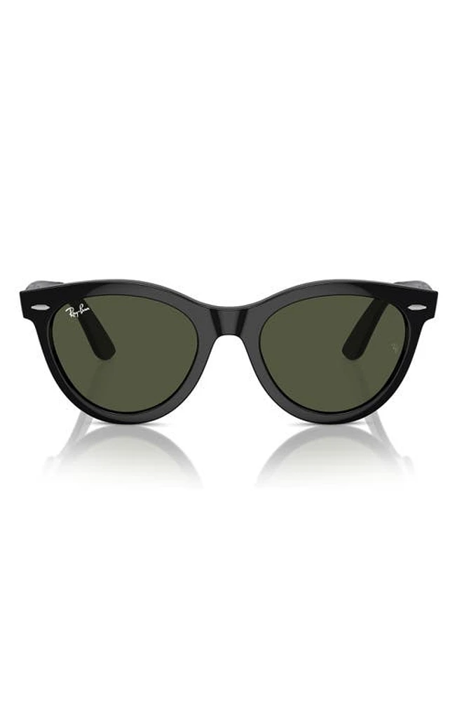 Ray-Ban Way Wayfarer 51mm Oval Sunglasses in Black at Nordstrom