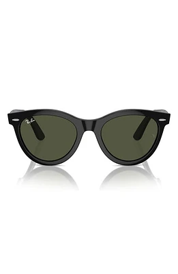 Ray-Ban Way Wayfarer 51mm Oval Sunglasses in Black at Nordstrom