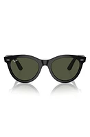 Ray-Ban Way Wayfarer 51mm Oval Sunglasses in Black at Nordstrom