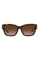 Tory Burch 53mm Gradient Rectangular Sunglasses in Dark Tort at Nordstrom