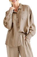 Splendid Dawson Long Sleeve Linen Blend Button-Up Shirt at Nordstrom,