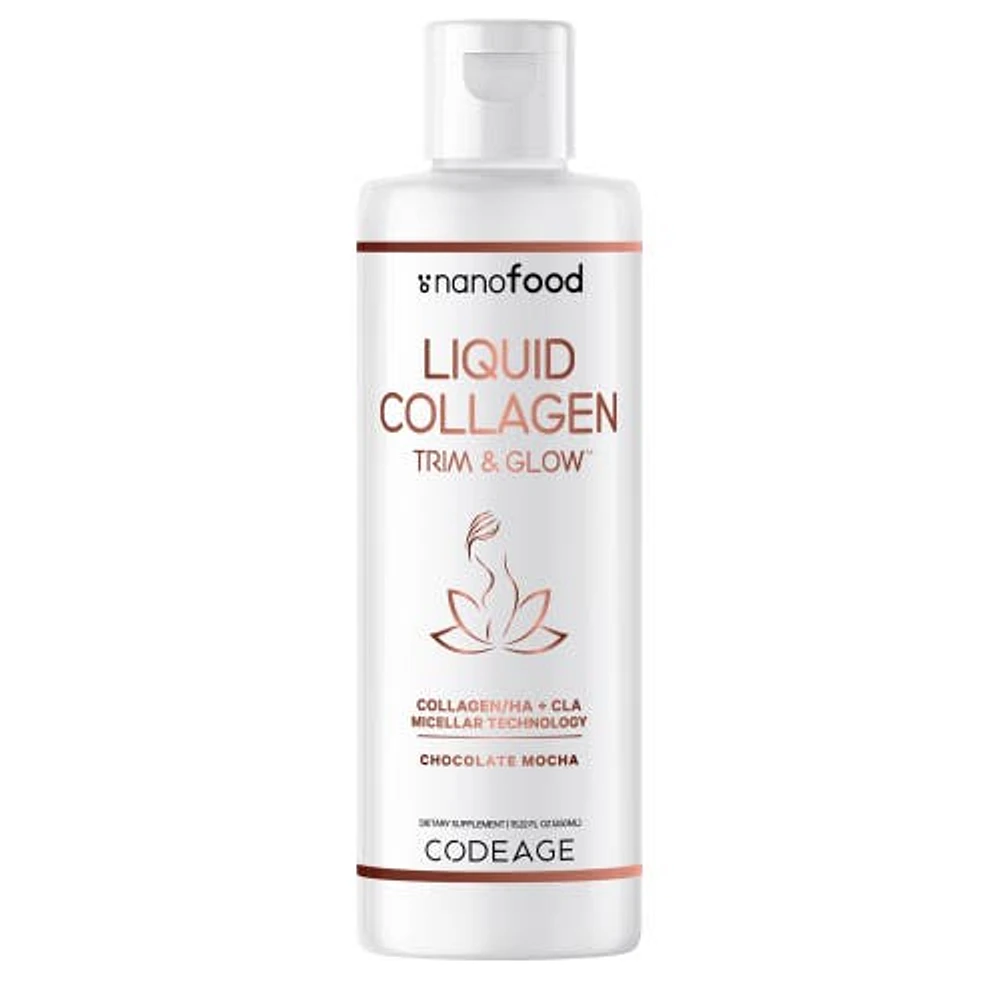 Codeage Liposomal Liquid Collagen Trim & Glow, CLA + HA, Chocolate Whey Protein, 15.22 fl oz in White at Nordstrom