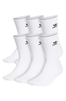 adidas Originals 6-Pack Crew Socks in White at Nordstrom, Size Medium