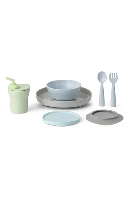 Miniware Little Foodie Dish Set in Aqua/Keylime/Dove Grey at Nordstrom