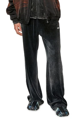 DIESEL P-Zampband Regular Fit Chenille Track Pants in Caviar at Nordstrom, Size Medium