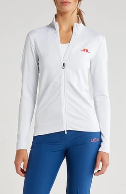 J. Lindeberg Clarette Seamless Golf Jacket White at Nordstrom,