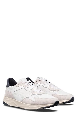 CLAE Zuma Sneaker White Leather Navy at Nordstrom,