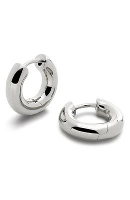 Monica Vinader Essential Tube Huggie Hoop Earrings in Sterling Silver at Nordstrom