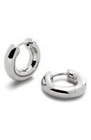 Monica Vinader Essential Tube Huggie Hoop Earrings in Sterling Silver at Nordstrom