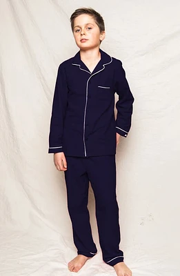 Petite Plume Flannel Pajamas Navy at Nordstrom,