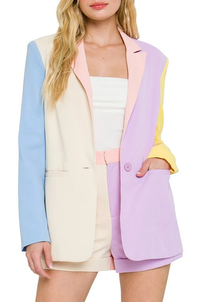 Endless Rose Colorblock Blazer Multi at Nordstrom,