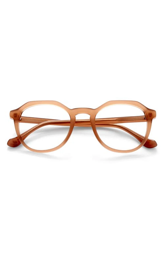 Gemma Styles Iris 49mm Blue Light Blocking Optical Glasses in Almond at Nordstrom