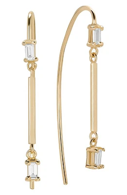 Lana Double Baguette Diamond Threader Earrings in Gold at Nordstrom