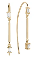 Lana Double Baguette Diamond Threader Earrings in Gold at Nordstrom