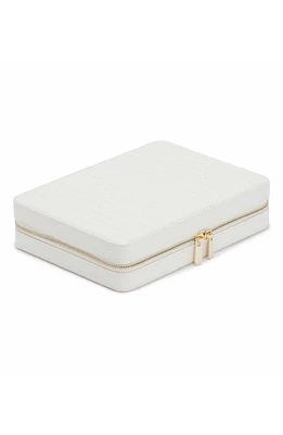 WOLF Large Maria Zip Jewelry Case in White at Nordstrom