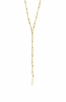 Bony Levy 14K Gold Paper Clip Chain Y-Necklace in Yellow Gold at Nordstrom, Size 18