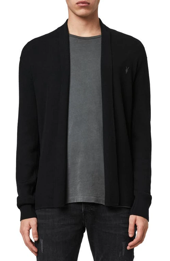 AllSaints Mode Slim Fit Wool Cardigan at Nordstrom,