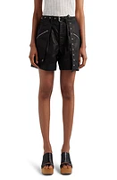 Isabel Marant Jeliano Belted Cotton & Linen Cargo Shorts Black at Nordstrom, Us