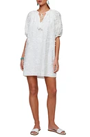 Karen Kane Floral Embroidered Cotton Shift Dress Off White at Nordstrom,