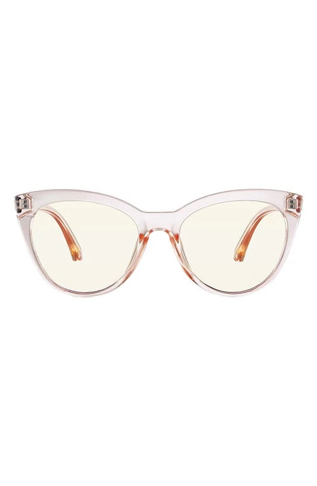 Velvet Eyewear Hailie 52mm Cat Eye Blue Light Blocking Glasses in Pink at Nordstrom