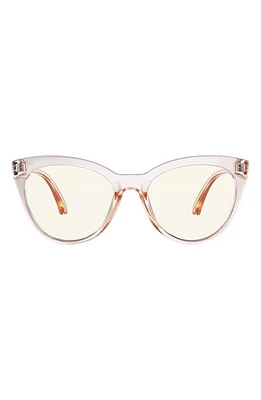 Velvet Eyewear Hailie 52mm Cat Eye Blue Light Blocking Glasses in Pink at Nordstrom