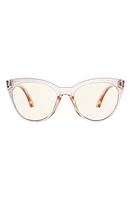 Velvet Eyewear Hailie 52mm Cat Eye Blue Light Blocking Glasses in Pink at Nordstrom