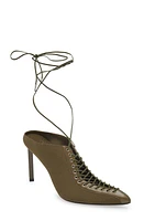 Givenchy Show Lace-Up Pointed Toe Pump 313-Dark Khaki at Nordstrom,