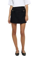 River Island Bouclé A-Line Miniskirt in Black at Nordstrom, Size 12