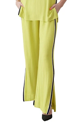 GSTQ Fadeaway Side Stripe Rib Pants Neon Sole at Nordstrom,