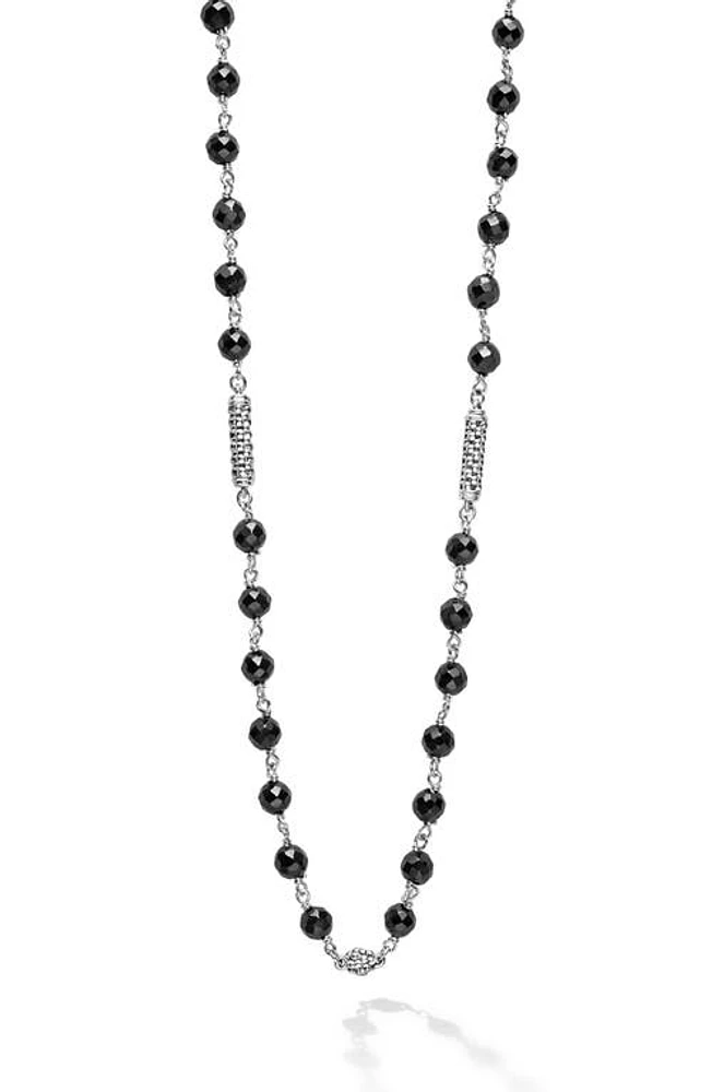 LAGOS Caviar Icon Ceramic Beaded Necklace in Silver at Nordstrom